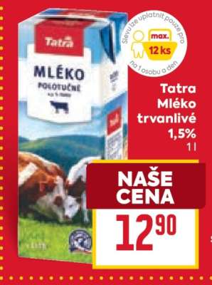 Tatra Mléko trvanlivé 1,5%