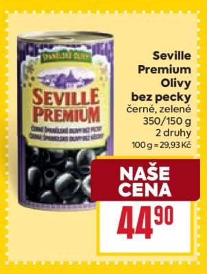 Seville Premium Olivy bez pecky
