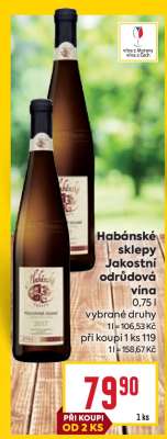 Habánské sklepy jakostní odrůdová vína