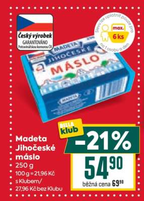 Madeta Jihočeské máslo