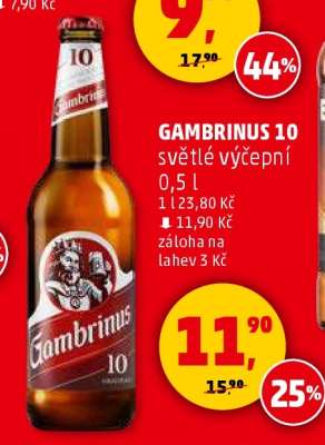 Gambrinus 10 světlé výčepní