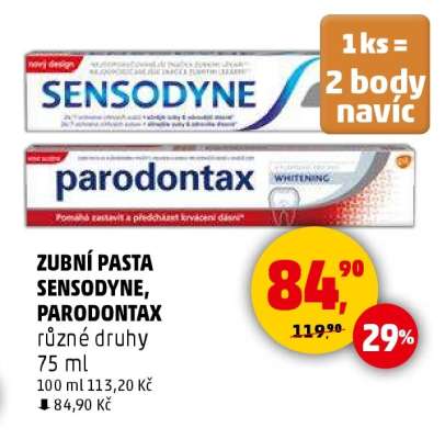 ZUBNÍ PASTA SENSODYNE, PARODONTAX*
