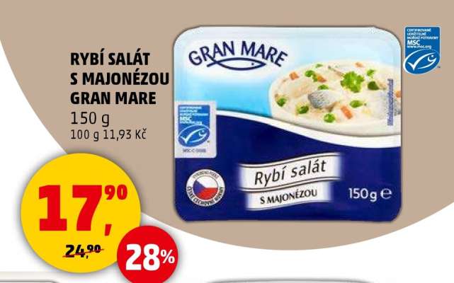 RYBÍ SALÁT S MAJONÉZOU GRAN MARE