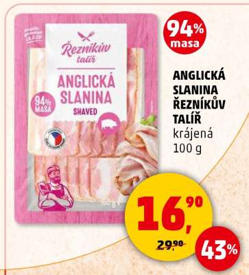 ANGLICKÁ SLANINA ŘEZNÍKŮV TALÍŘ