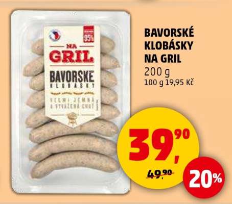 BAVORSKÉ KLOBÁSKY NA GRIL
