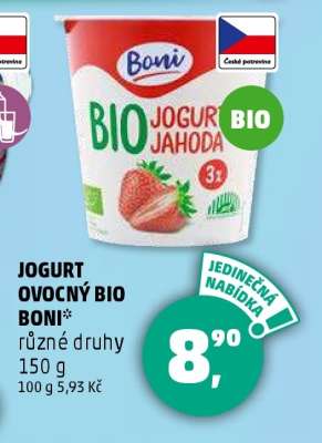 JOGURT OVOCNÝ BIO BONI
