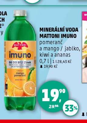 MINERÁLNÍ VODA MATTONI IMUNO