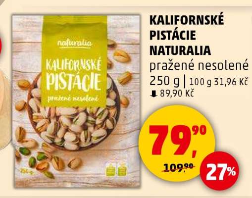 KALIFORNSKÉ PISTÁCIE NATURALIA
