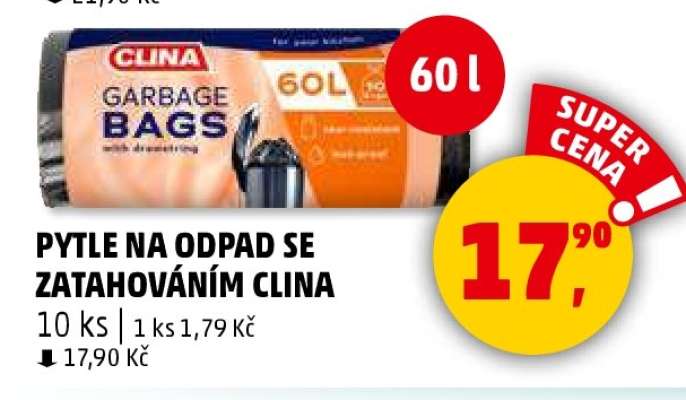 Pytle na odpad se zatahováním Clina
