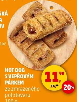 HOT DOG S VEPŘOVÝM PÁRKEM