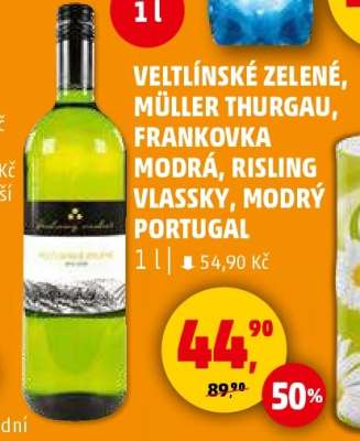 VELTLÍNSKÉ ZELENÉ, MÜLLER THURGAU, FRANKOVKA MODRÁ, RISLING VLASSKY, MODRÝ PORTUGAL