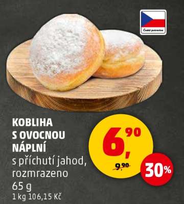 Kobliha s ovocnou náplní*