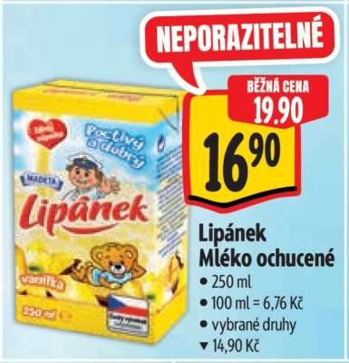Lipánek mléko ochucené