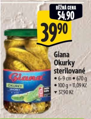Giana Okurky sterilované