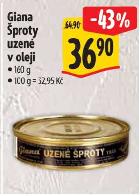 Giana Šproty uzené v oleji