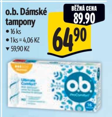 O.B. DÁMSKÉ TAMPONY