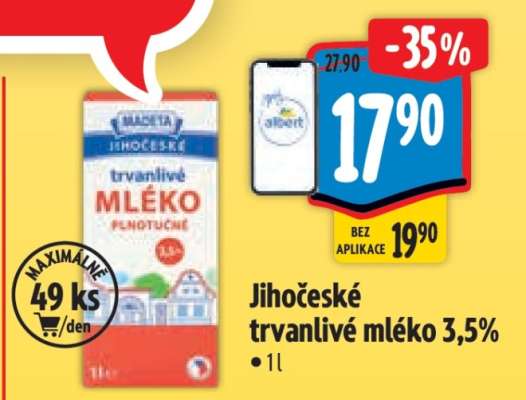 Jihočeské Trvanlivé mléko 3,5%