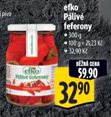 efko Pálivé feferony