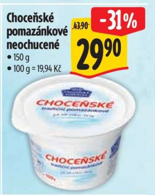 Choceňské pomazánkové neochucené