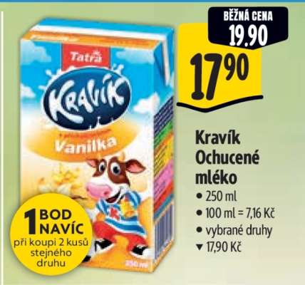 Kravík ochucené mléko