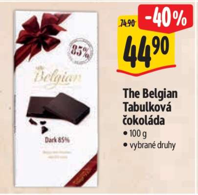 The Belgian tabulková čokoláda