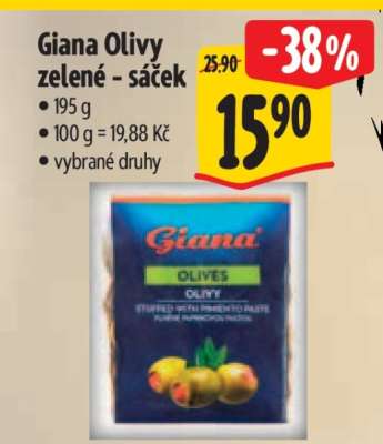 Giana Olivy zelené sáček