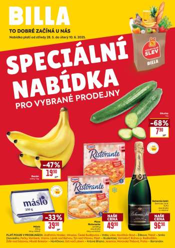 Leták BILLA - 28.5.2025 - 10.6.2025.