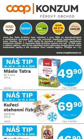 Leták Konzum - 28.5.2025 - 10.6.2025.