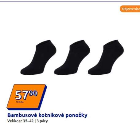 Bambusové kotníkové ponožky