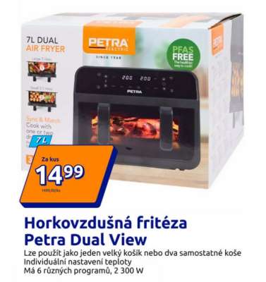 Horkovzdušná fritéza Petra Dual View