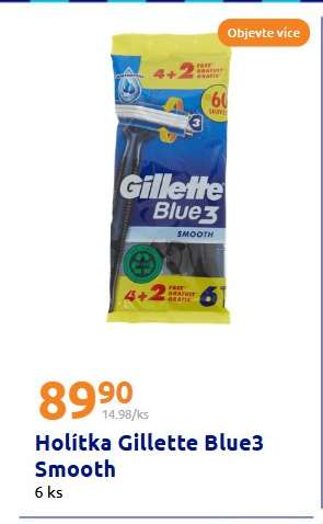 Holítka Gillette Blue3 Smooth