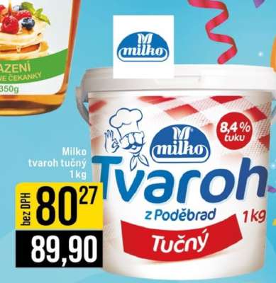 Milko tvaroh tučný 1kg