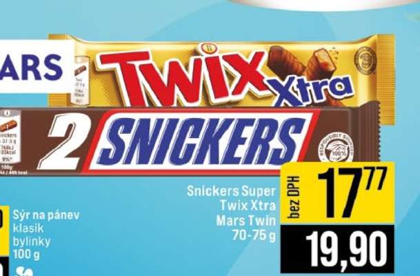 Snickers Super Twix Xtra Mars Twin