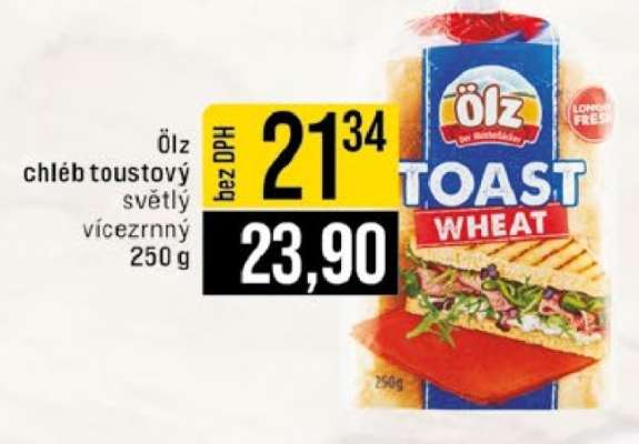 Ölz chléb toustový světlý vícezrnný 250 g