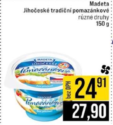 Madeta Jihočeské tradiční pomazánkové