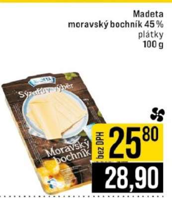 Madeta Moravský bochník 45% plátky