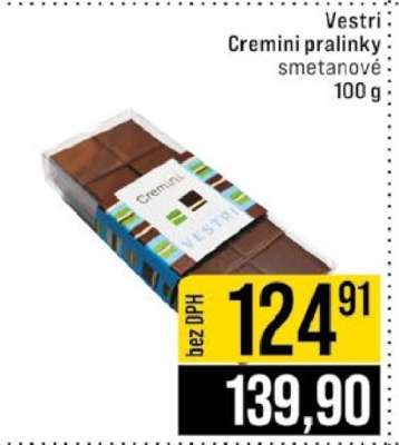 Vestri Cremini pralinky