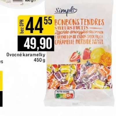 Ovocné karamelky