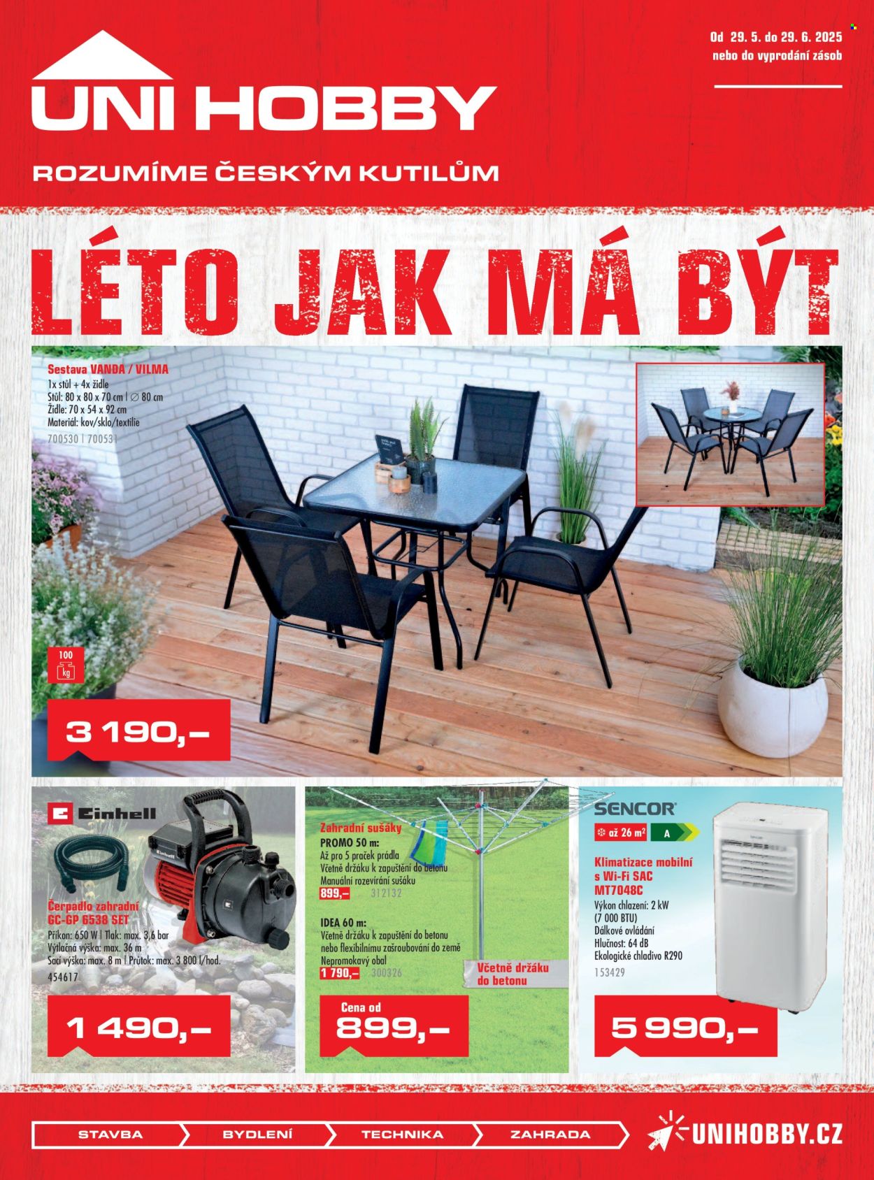 Leták UNI HOBBY - 29.5.2025 - 29.6.2025. Strana 1