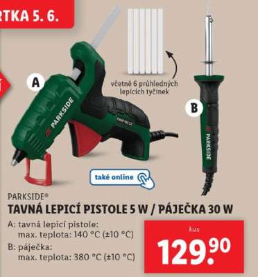 PARKSIDE Tavná lepicí pistole 5 W / Páječka 30 W