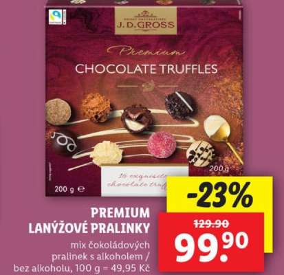 PREMIUM LANÝŽOVÉ PRALINKY
