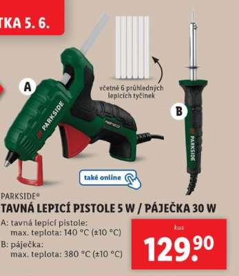 PARKSIDE Tavná lepicí pistole 5 W / Páječka 30 W