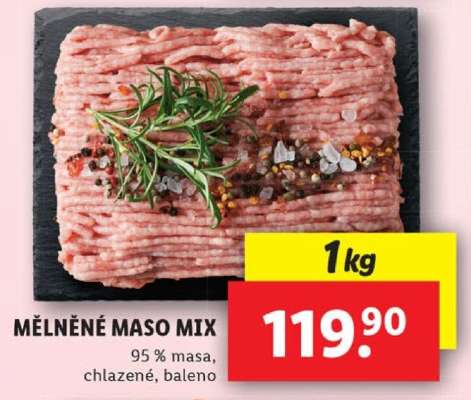 Mělněné maso mix