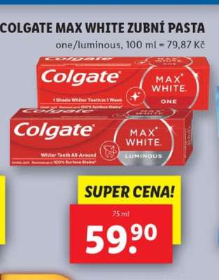 Colgate Max White zubní pasta,