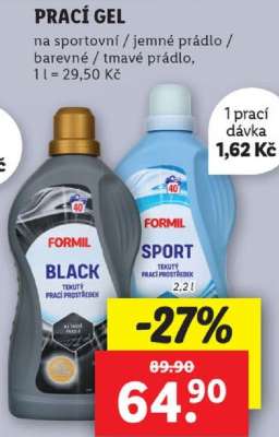 FORMIL BLACK / SPORT Tekutý prací prostředek