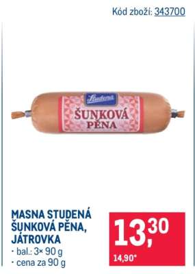 MASNA STUDENÁ ŠUNKOVÁ PĚNA, JÁTROVKA