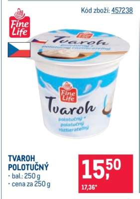 Tvaroh polotučný