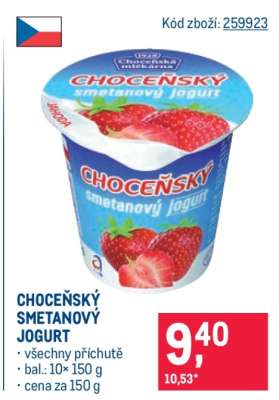 Choceňský smetanový jogurt