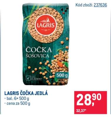 Lagris čočka jedlá