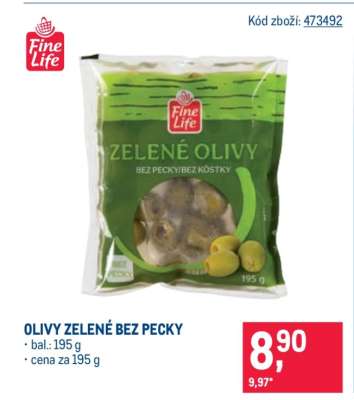 Olivy zelené bez pecky